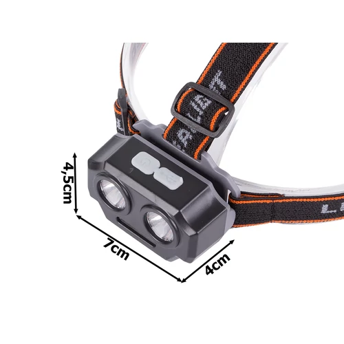 Thebrand SQ-803 taktikai fejlámpa újratölthető akkumulátorral XHP30 és SMD LED (08334)