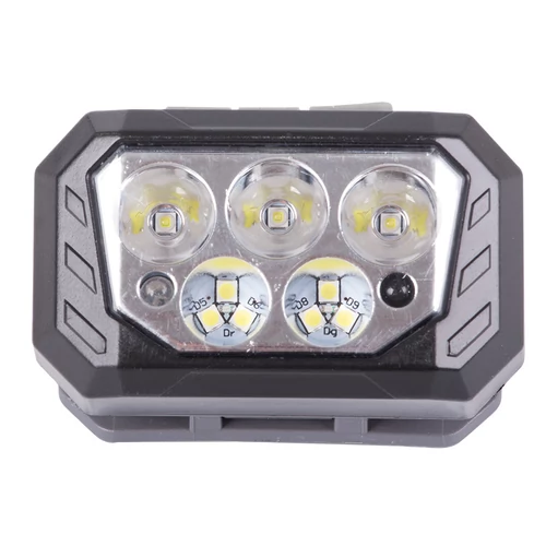 SQ-870 taktikai LED fejlámpa újratölthető akkumulátorral érintésmentes vezérléssel - többszínű (08336)