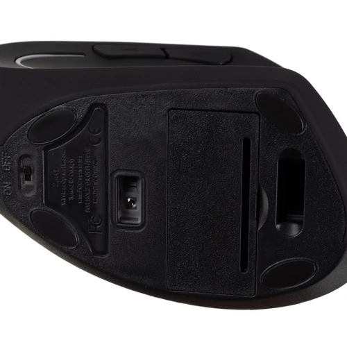 Izoxis vezeték nélküli függőleges egér 2.4GHz 6 gombos 1200 DPI - fekete (21799)