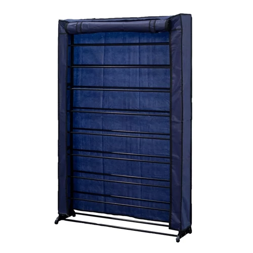 Herzberg 9 szintes összehajtható cipőtartó 91x16x139 cm - kék (HG-8077BLU)