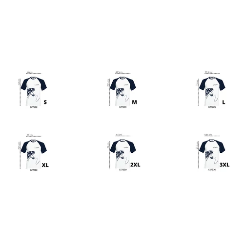 CZ Limitált fehér- kék póló, M