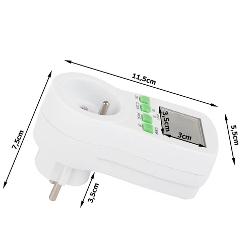 LCD időzítő kapcsoló 16A 3680W (11341)