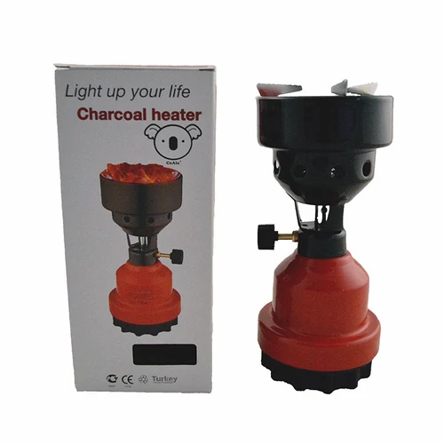 Hookah Stove gáztűzhely vízipipához piezoelektromos gyújtással - piros/fekete (160)