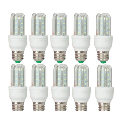 10 darab 5 Wattos LED izzó, kiemelkedő energiahatékonysággal E27 foglalathoz