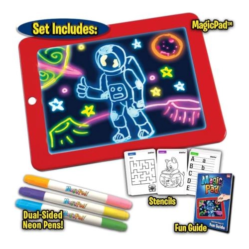 Magic Sketchpad készségfejlesztő, színes, világítós rajztábla, üzenőtábla gyerek