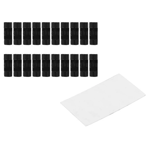 Univerzális kábelrendező szervező tartó 20 db - fekete (06289)