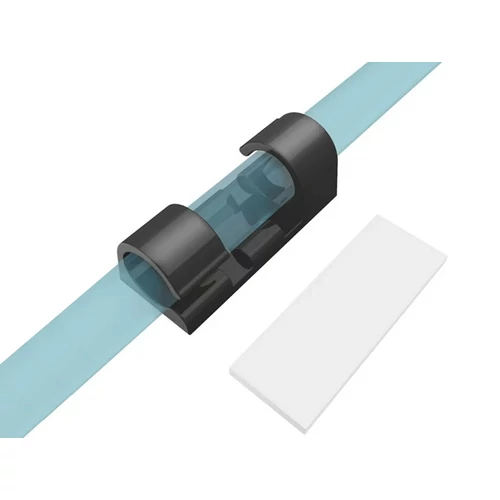 Univerzális kábelrendező szervező tartó 20 db - fekete (06289)