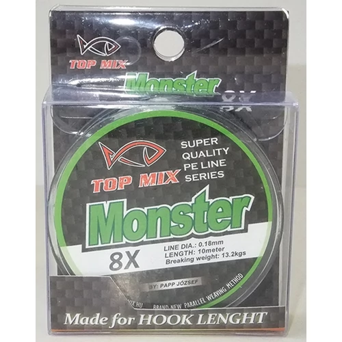TOP MIX X8 Monster fonott előke zsinór 0,18mm 13,2kg (TM745)