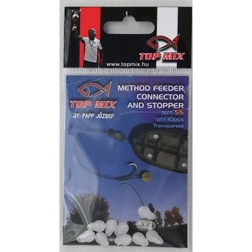 TOP MIX Method Feeder gyorskapocs, fluo clear - SS (TM656)