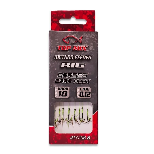 TOP MIX Method Feeder Rig előkötött horogelőke 10-es méret (TM701)