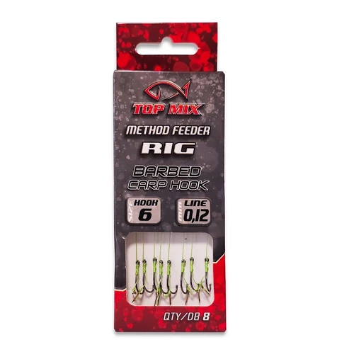 TOP MIX Method Feeder Rig előkötött horogelőke 6-os méret (TM703)