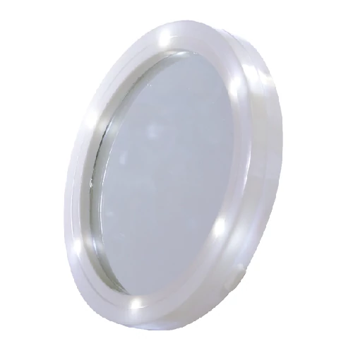 Kozmetikai sminktükör tapadókoronggal 8x nagyítással és LED világítással - fehér (MS-609)