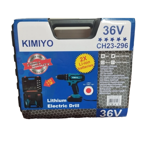 Kimiyo 36V akkus fúrógép 28 részes kiegészítő készlettel és 2 db akkumulátorral - CH23-296