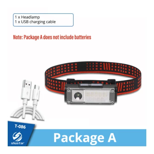 FA-T125 újratölthető túrázó fejlámpa USB-vel 1500 lm - fekete