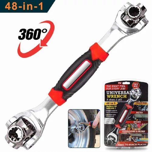 48 in 1 univerzális csavarkulcs 360°-ban elforgatható fejjel - narancs/fekete
