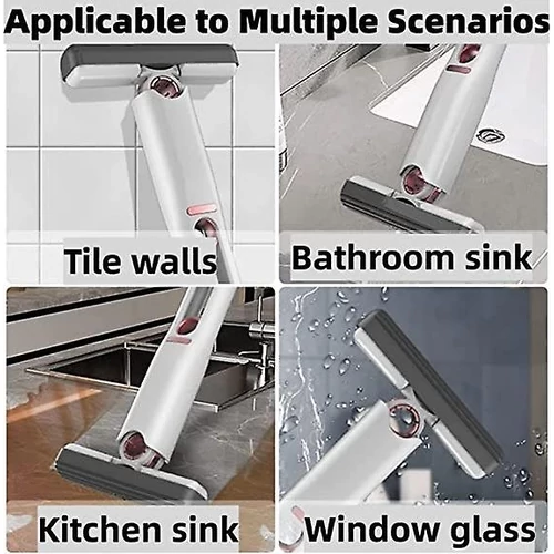 Mini-Mop hordozható mini felmosó automatikus víz kinyomó technológiával - fehér