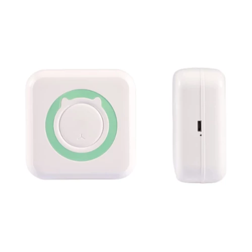 Hordozható mini nyomtató vezeték nélküli Bluetooth kapcsolattal - fehér (MS697)