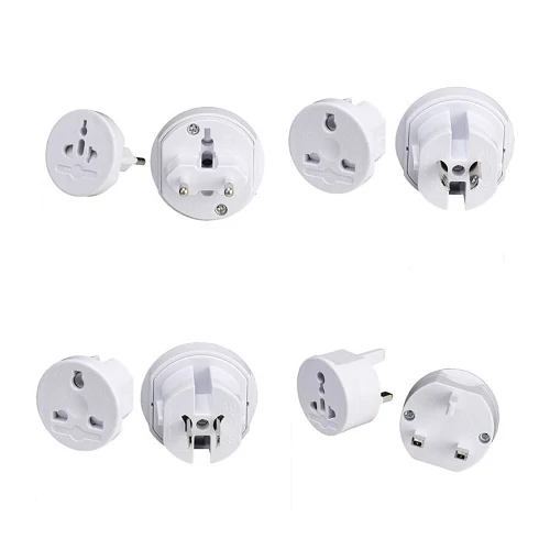 Univerzális nemzetközi utazó adapter készlet konnektor átalakító USB kimenettel - fehér (4196)