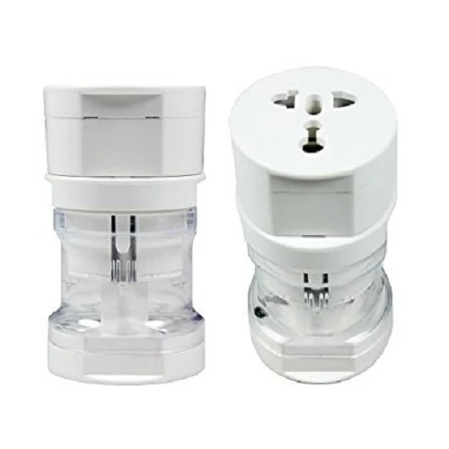 Univerzális nemzetközi utazó adapter készlet konnektor átalakító USB kimenettel - fehér (4196)