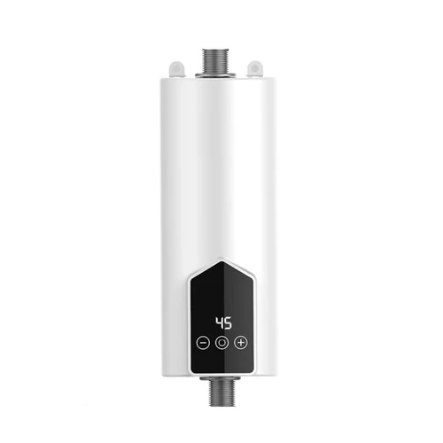 Digitális LCD átfolyós vízmelegítő 3500W hőmérséklet-szabályozással - fehér (RYK-006)