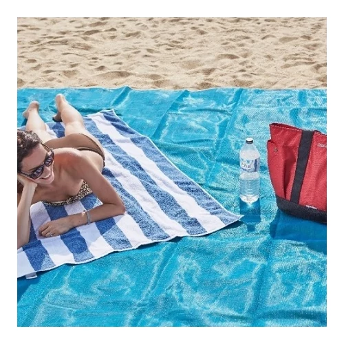 Mágikus strandlepedő homokmentes technológiával 150x200 cm - kék (IRP-00005521)