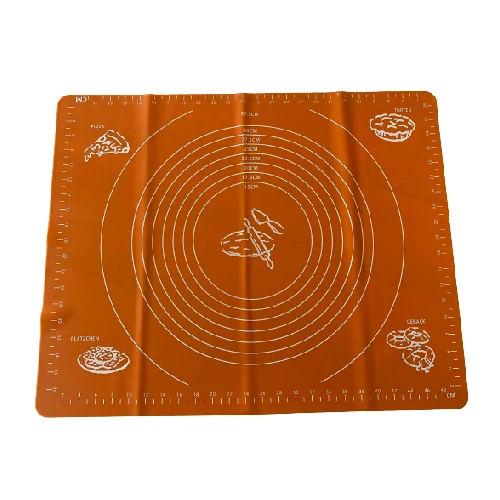 Szilikon nyújtólap 50x40 cm, 2 db - kék és narancssárga (ms488)