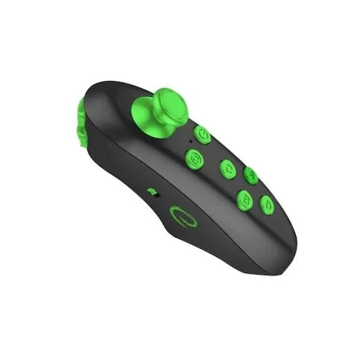 VR Case 3D VR szemüveg okostelefonokhoz aszférikus lencsékkel Bluetooth távirányítóval - fekete/zöld