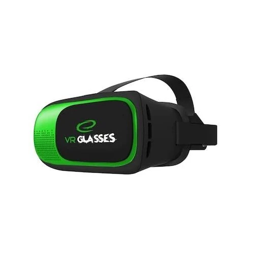 VR Case 3D VR szemüveg okostelefonokhoz aszférikus lencsékkel Bluetooth távirányítóval - fekete/zöld