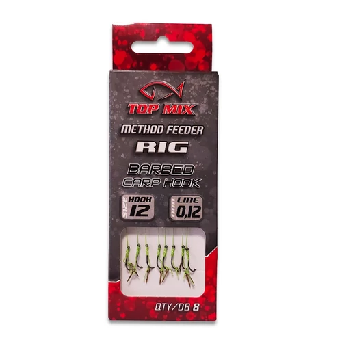 TOP MIX Method Feeder Rig előkötött horogelőke 12-es méret (TM700)