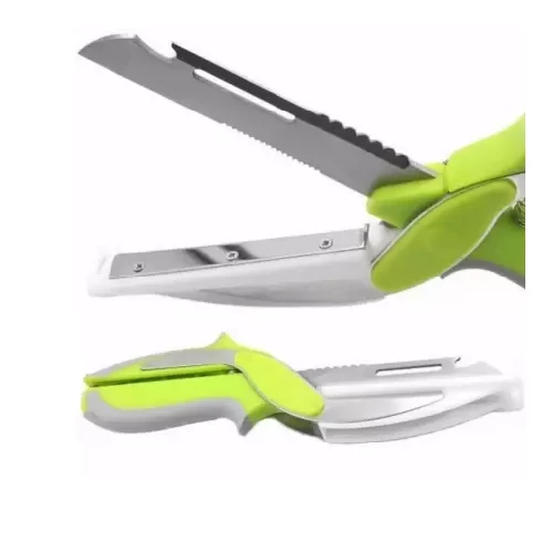 6in1 Clever Cutter többfunkciós hús és zöldségvágó olló - zöld