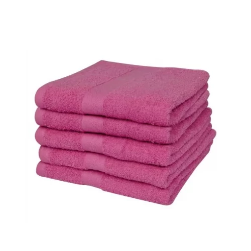 5 db 70x140 cm pamut törölköző - 400g/m² - Pink