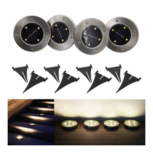 Solar Disk multifunkcionális LED lámpa szett 4 darabos - szürke
